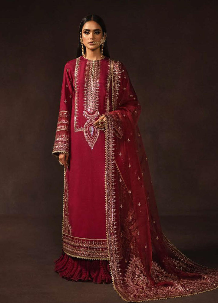 Divani By Afrozeh Embroidered Raw Silk Suits Unstitched 3 Piece AF22D 009 Roshan - Luxury Collection