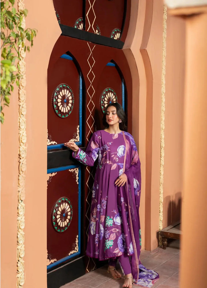 Dusky Delight by Feathers Pret Printed Lawn 3 Piece Suit Mehzal