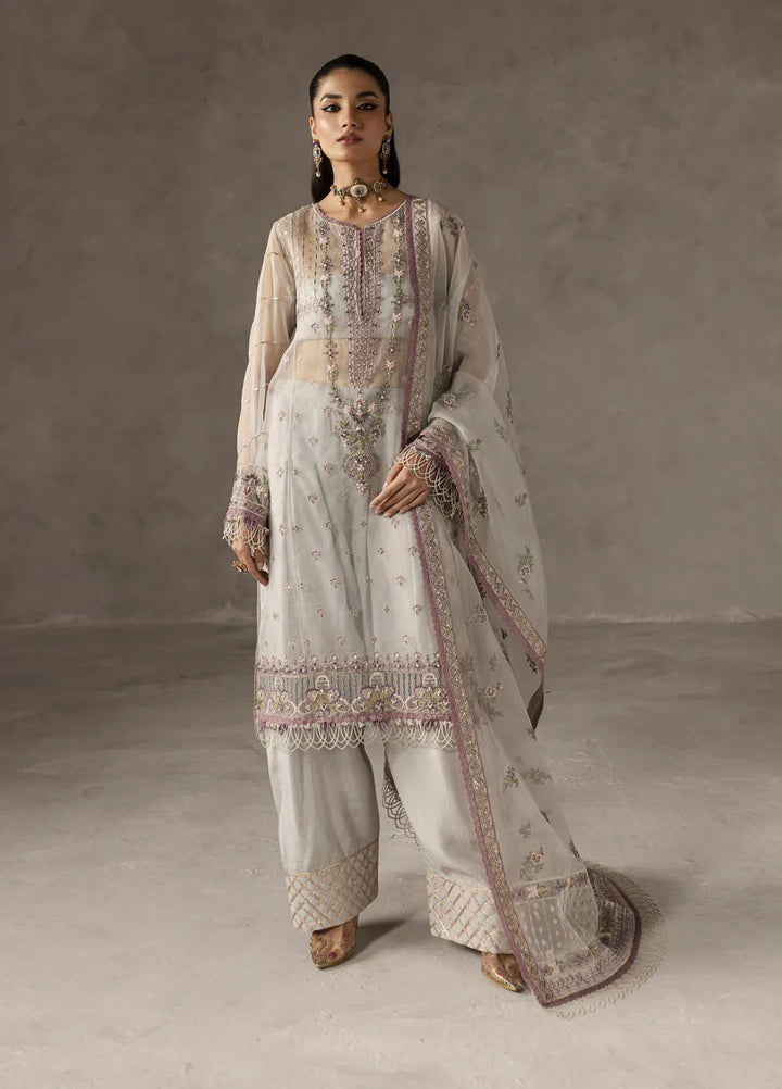 Eblouir by Imran Ramzan Embroidered Organza Suits Unstitched 3 Piece IR25EB Voile de Jasmin - Festive Collection