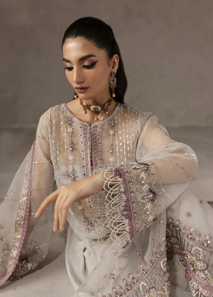 Eblouir by Imran Ramzan Embroidered Organza Suits Unstitched 3 Piece IR25EB Voile de Jasmin - Festive Collection