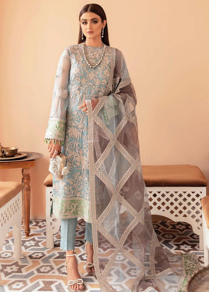 Eclos La Roza by Imrozia Embroidered Chiffon Suits Unstitched 3 Piece IMP21ER L-223 Blisse - Luxury Collection