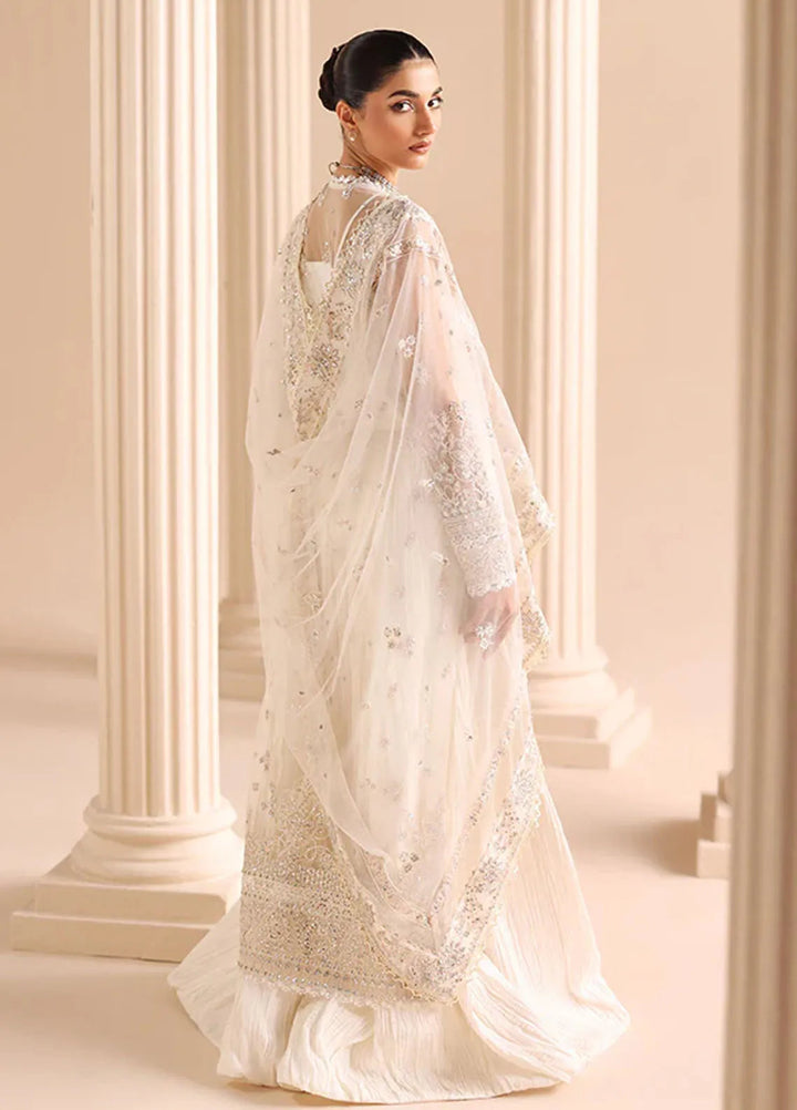 Edel by Saffron Embroidered Organza Suit Unstitched 3 Piece SFR24E D-03 Glided Frost - Formal Collection