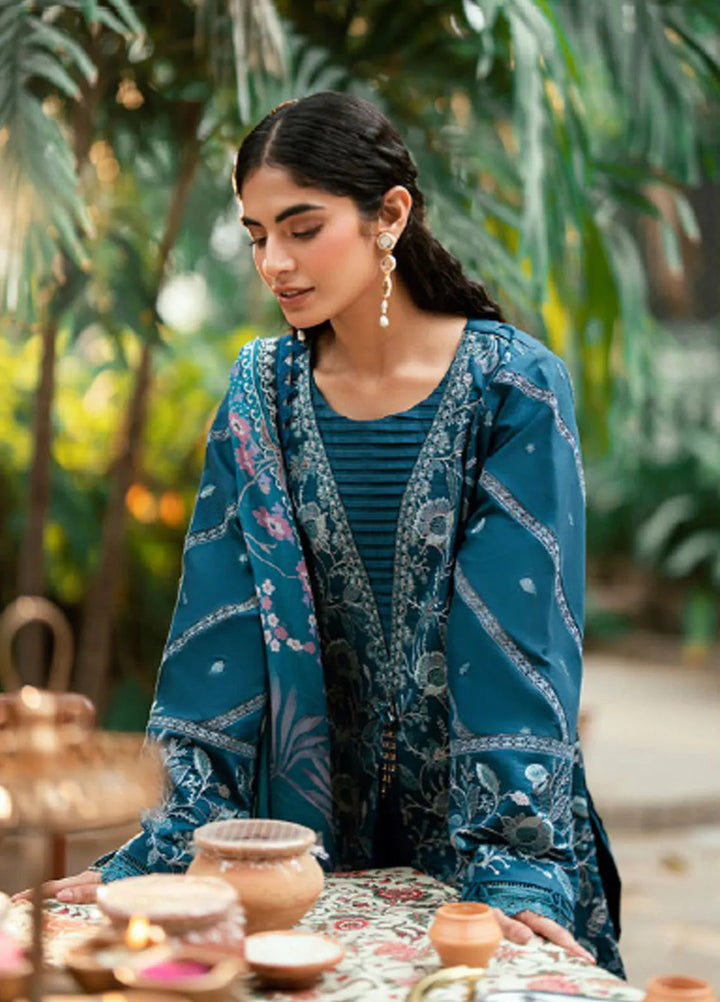 Eid Edit by Florent Embroidered Lawn Suits Unstitched 3 Piece FL25ED FEE D-3 B - Summer Collection