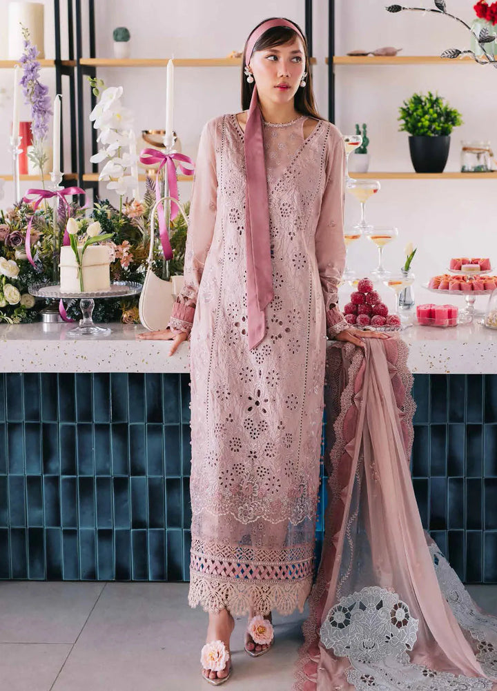 Eid Escape By Nureh Chikankari Lawn Suit Unstitched 3 Piece NU24EE NE-86 Cindy - Festive Collection