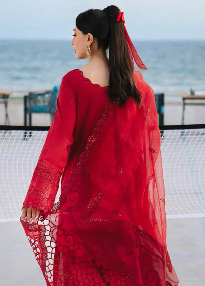 Eid Escape By Nureh Chikankari Lawn Suit Unstitched 3 Piece NU24EE NE-91 Mireille - Festive Collection