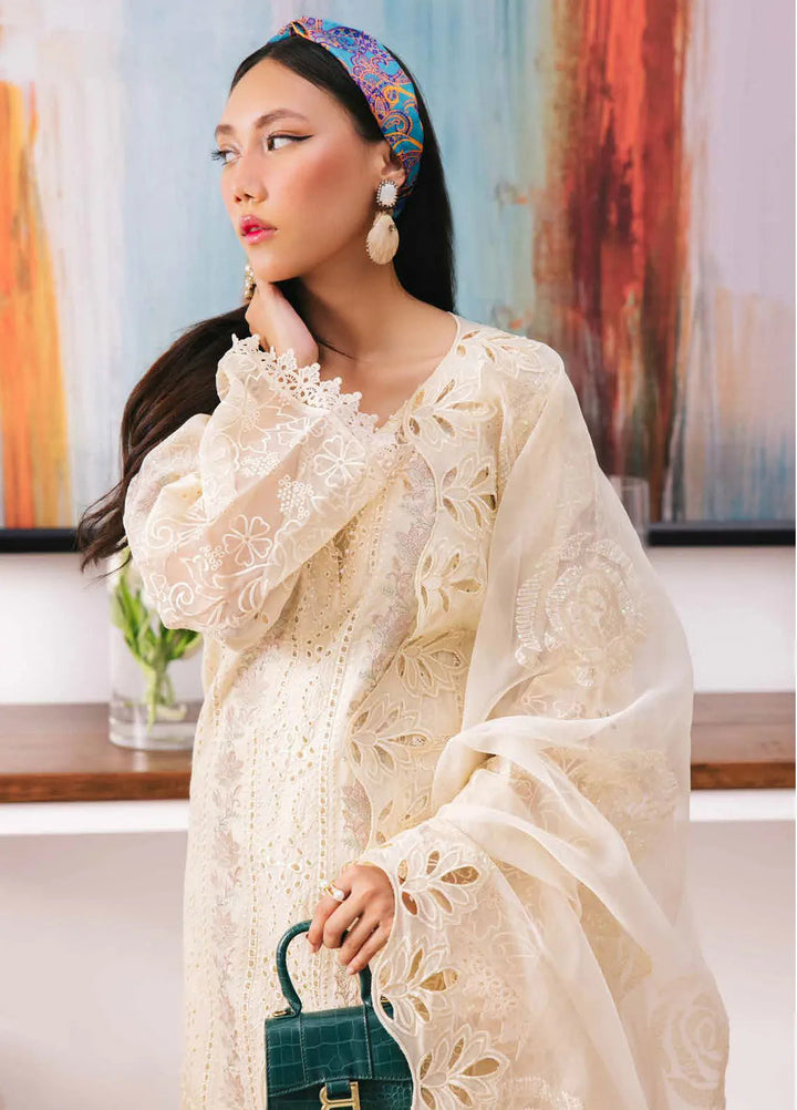 Eid Escape By Nureh Chikankari Lawn Suit Unstitched 3 Piece NU24EE NE-92 Amelfie - Festive Collection