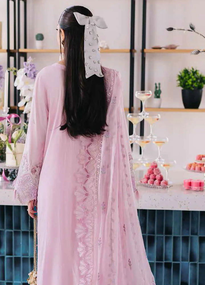Eid Escape By Nureh Embroidered Lawn Suit Unstitched 3 Piece NU24EE NE-87 Sparkle Pink - Festive Collection