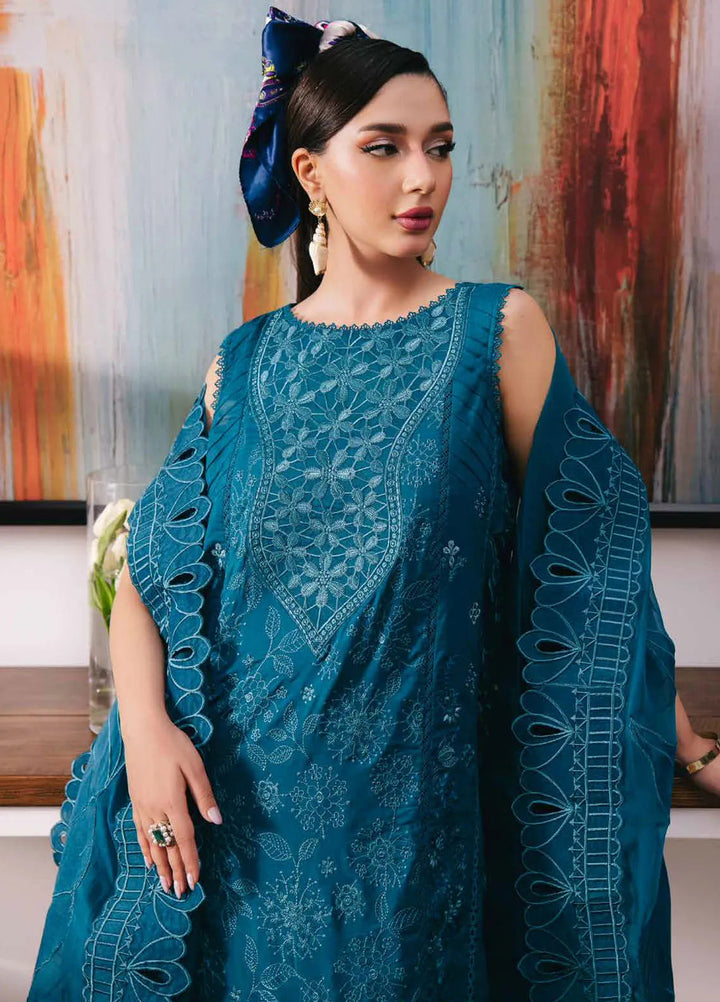 Eid Escape By Nureh Embroidered Lawn Suit Unstitched 3 Piece NU24EE NE-93 Zoee - Festive Collection