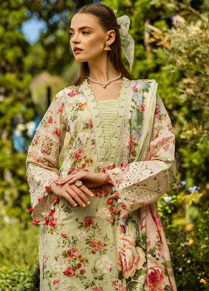 Elaf Chikankari Lawn Suits Unstitched 3 Piece EF25PC ELK-04A Dear Paradise - Summer Collection