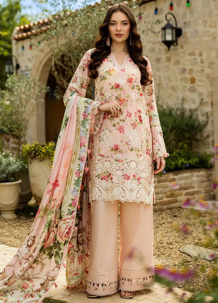 Elaf Chikankari Lawn Suits Unstitched 3 Piece EF25PC ELK-04B True Love - Summer Collection
