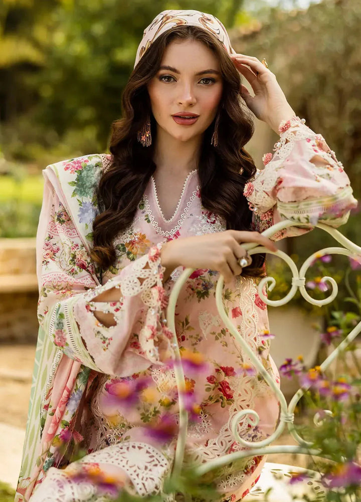 Elaf Chikankari Lawn Suits Unstitched 3 Piece EF25PC ELK-04B True Love - Summer Collection