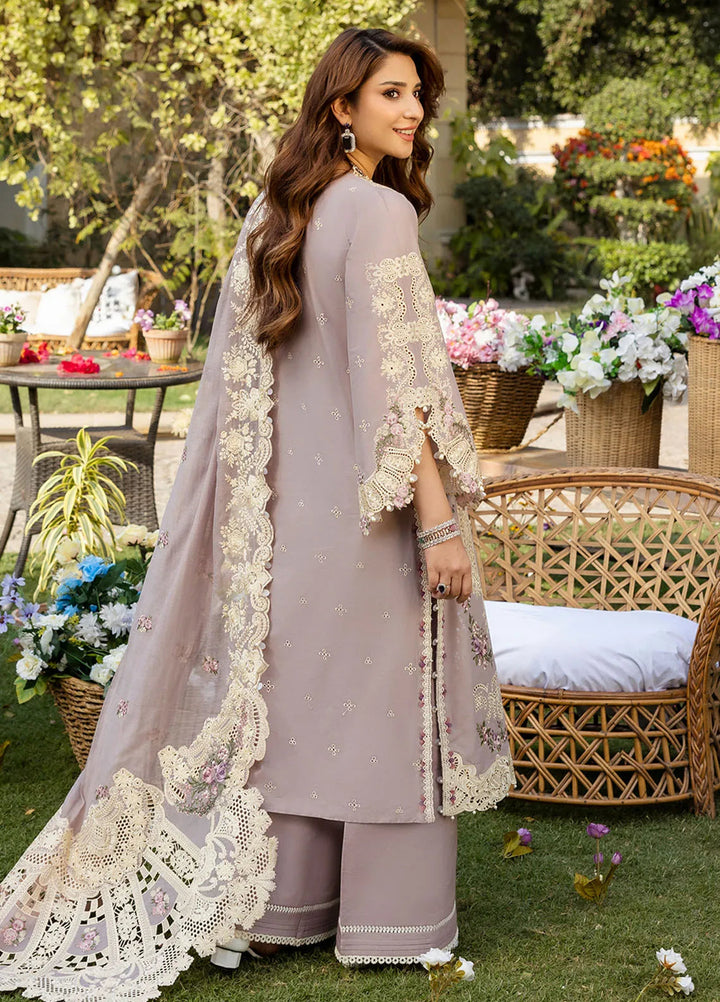 Elaf Embroidered Lawn Suit Unstitched 3 Piece EF25LL ELM-01 A Raha - Summer Collection