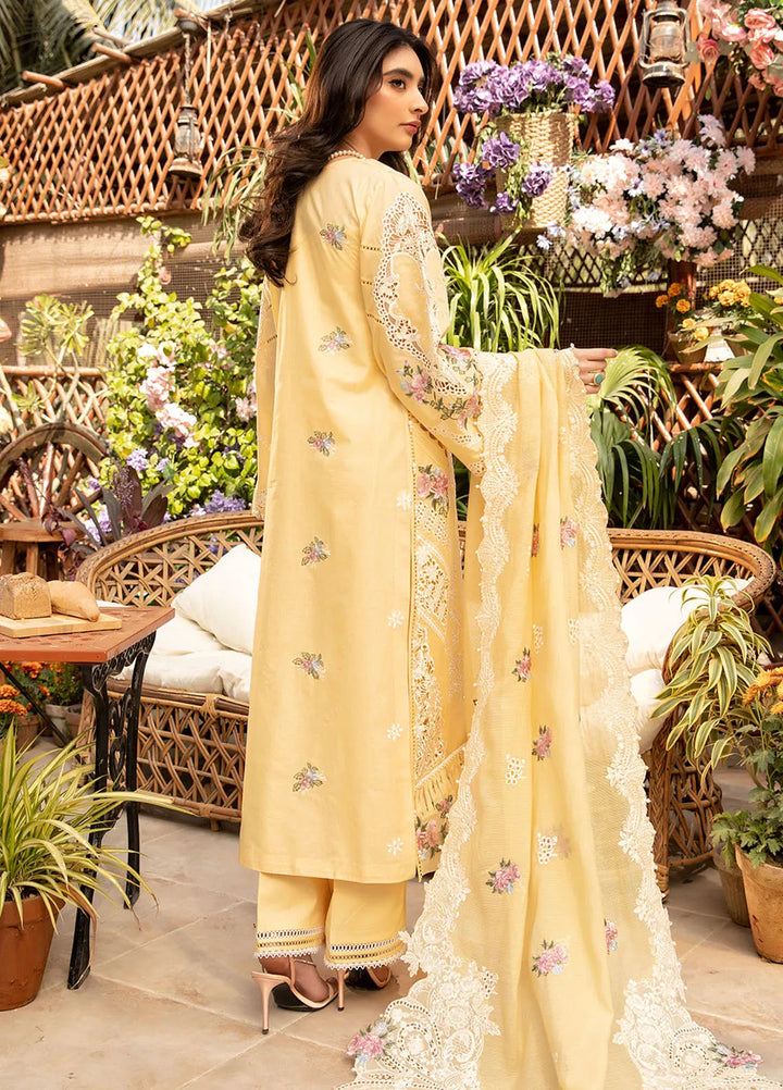Elaf Embroidered Lawn Suit Unstitched 3 Piece EF25LL ELM-02 B Roshnee - Summer Collection