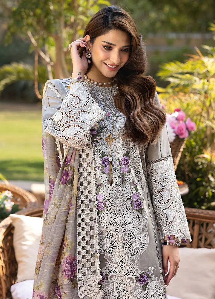 Elaf Embroidered Lawn Suit Unstitched 3 Piece EF25LL ELM-05 Ramsha - Summer Collection