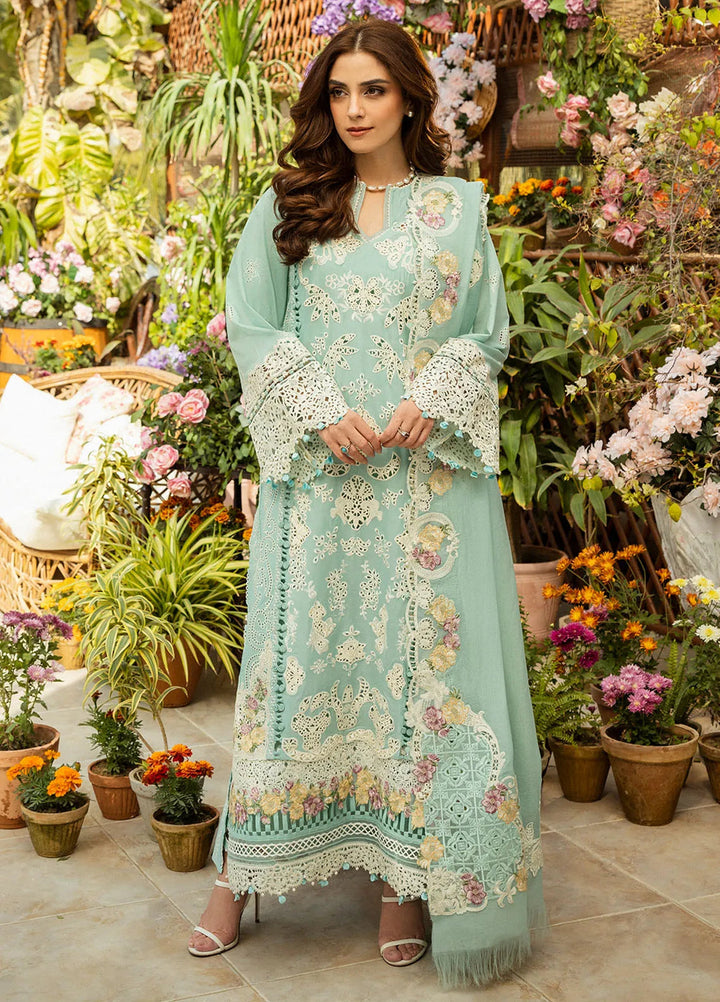 Elaf Embroidered Lawn Suit Unstitched 3 Piece EF25LL ELM-07 A Zarafshan - Summer Collection
