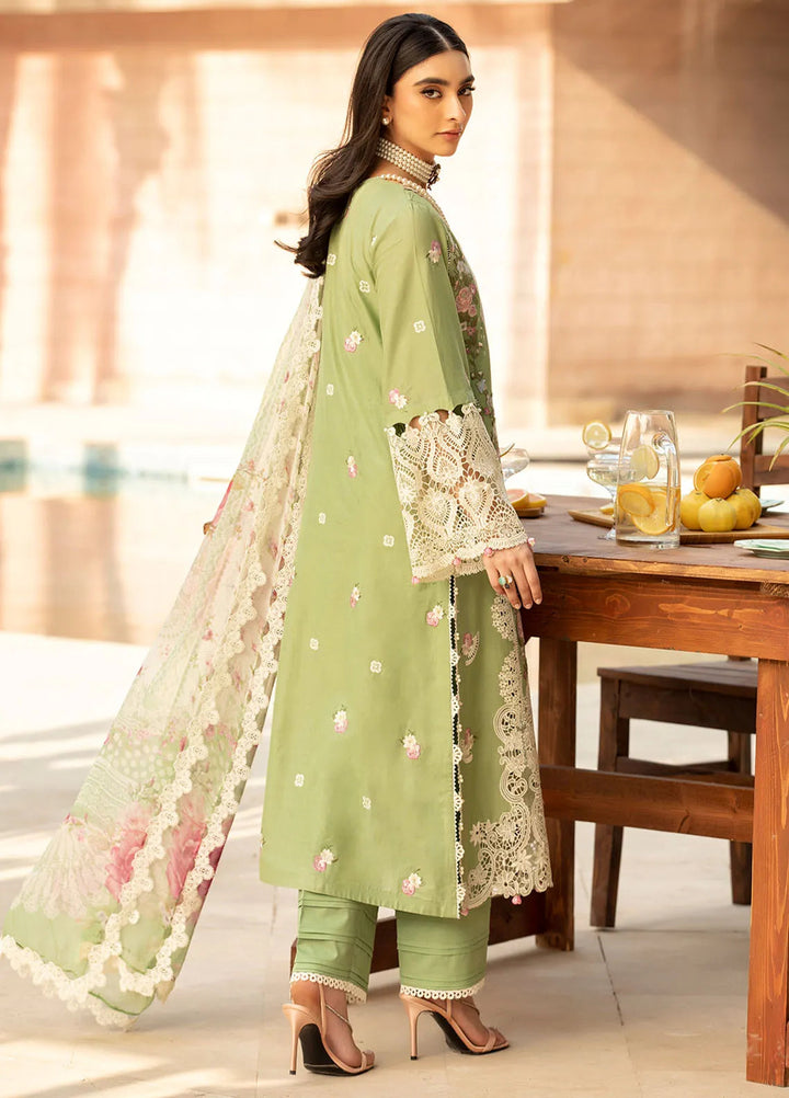 Elaf Embroidered Lawn Suit Unstitched 3 Piece EF25LL ELM-08 Fizzah - Summer Collection