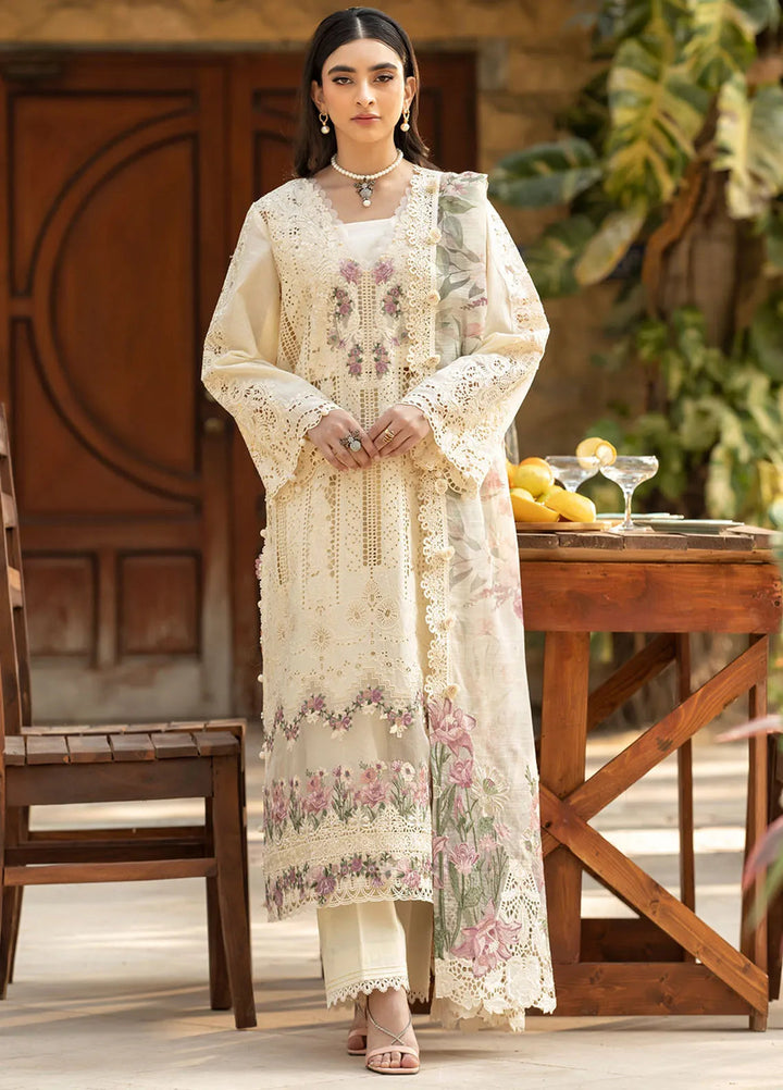 Elaf Embroidered Lawn Suit Unstitched 3 Piece EF25LL ELM-11 Kohinoor - Summer Collection