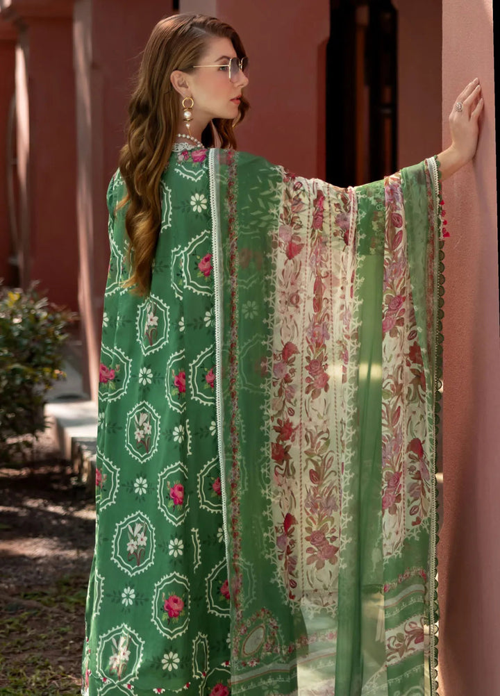 Elaf Embroidered Lawn Suits Unstitched 3 Piece EL25SL ETS-04B - Summer Collection