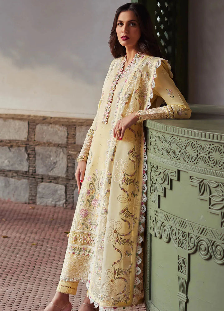 Elan Embroidered Lawn Suits Unstitched 3 Piece EL24L D-08B Zenel - Summer Collection
