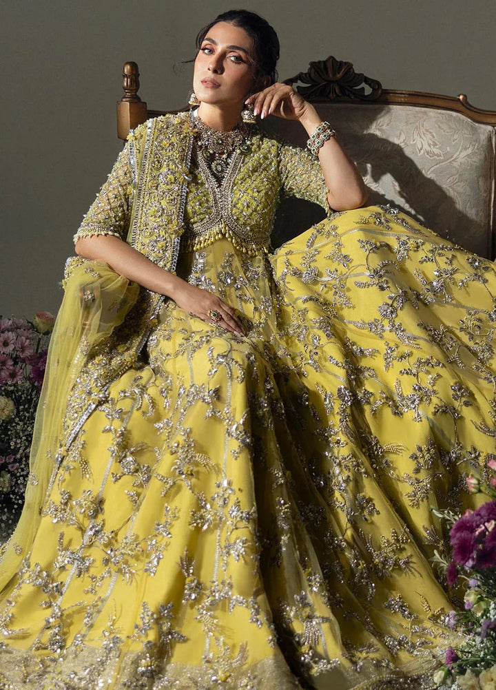Elan Embroidered Suits Unstitched 3 Piece EC24-03 Lime Blossom - Wedding Collection