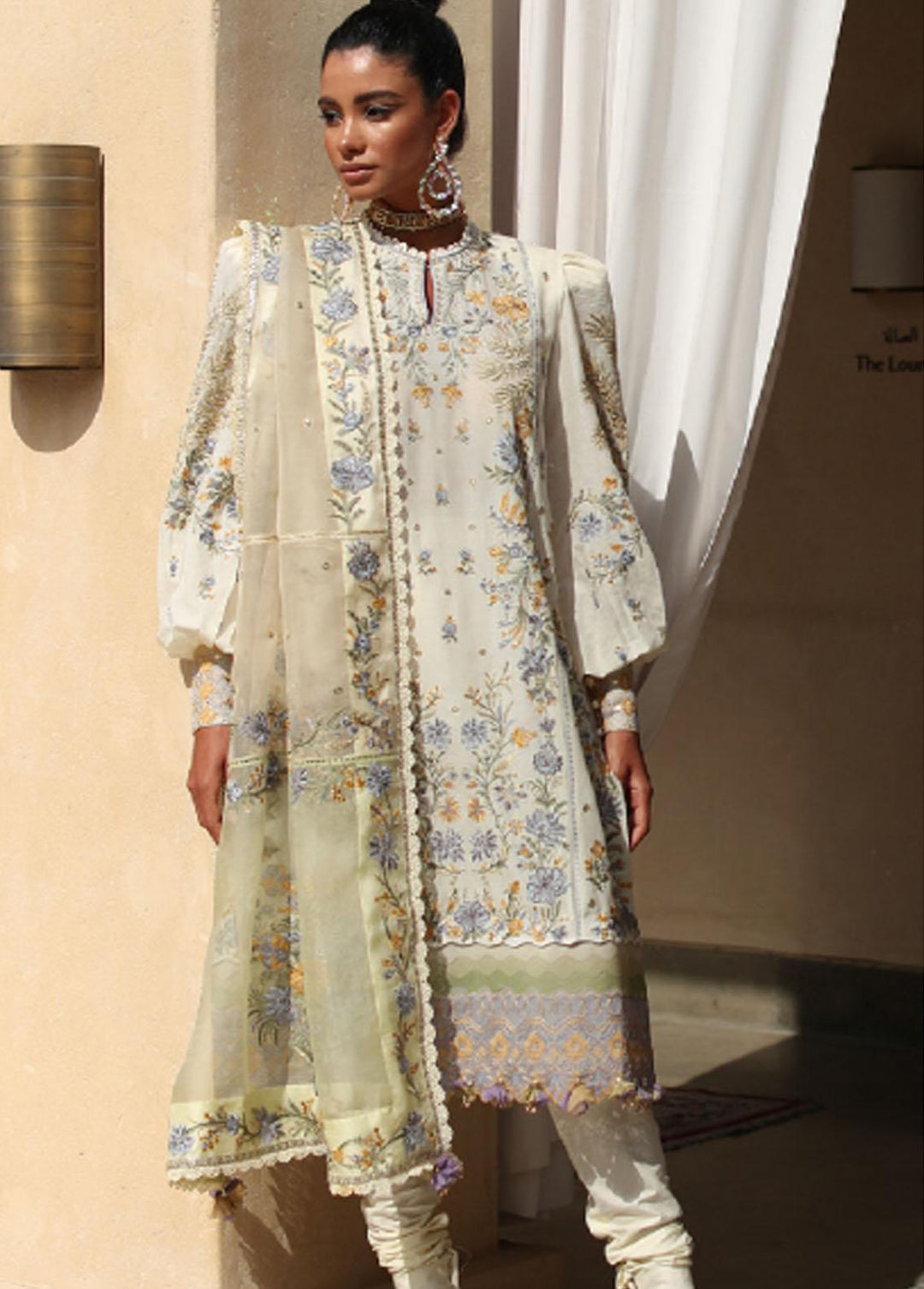Elan Embroidered Lawn Suit Unstitched 3 Piece EL22S EL22-11B NEZIHA - Summer Collection