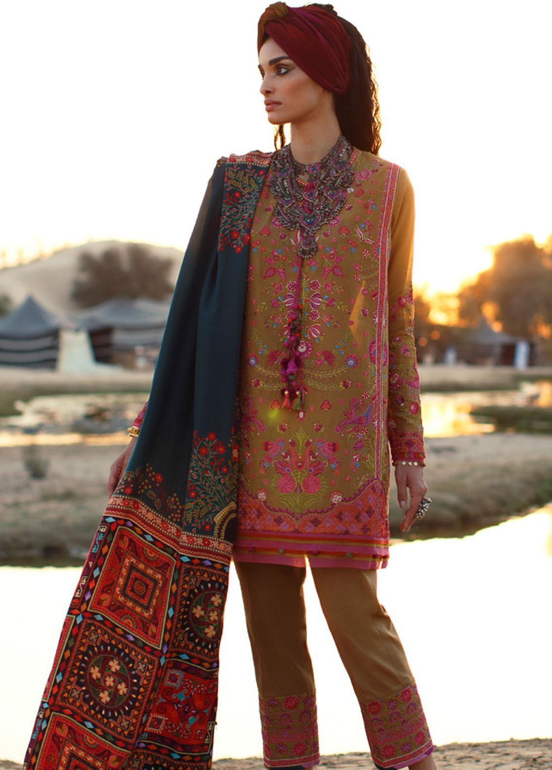 Elan Embroidered Lawn Suit Unstitched 3 Piece EL22S EL22-14A LYANNA - Summer Collection