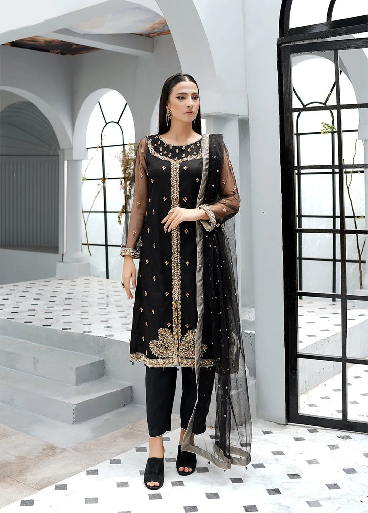 Elegance by Layout Embroidered Net Suits Unstitched 4 Piece LO24EL Camila - Festive Collection