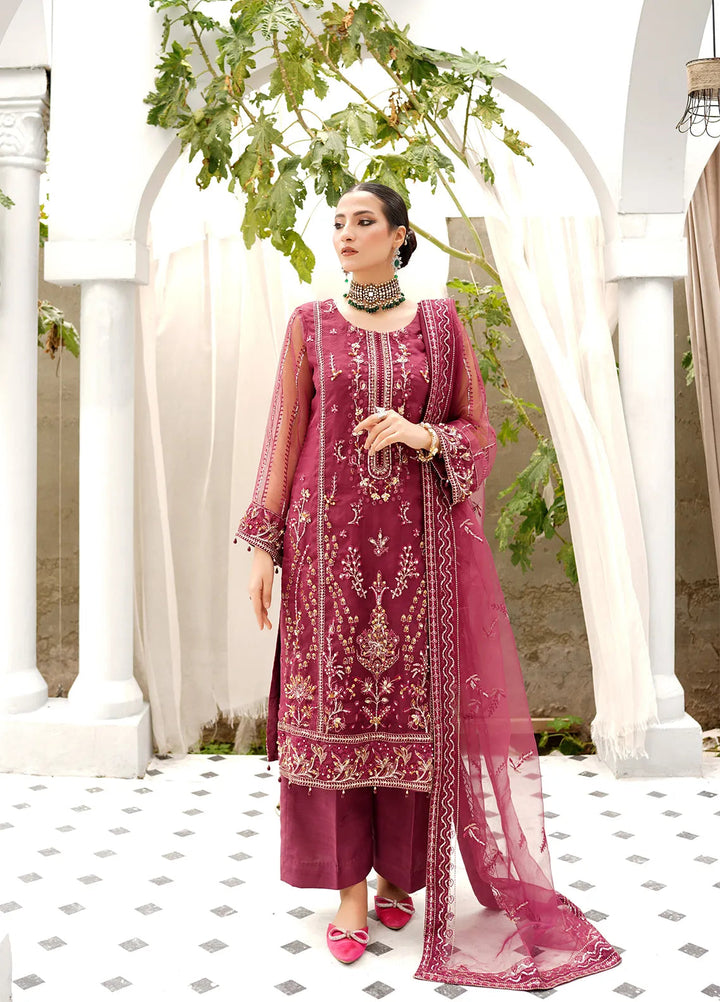 Elegance by Layout Embroidered Organza Suits Unstitched 4 Piece LO24EL Elea - Festive Collection