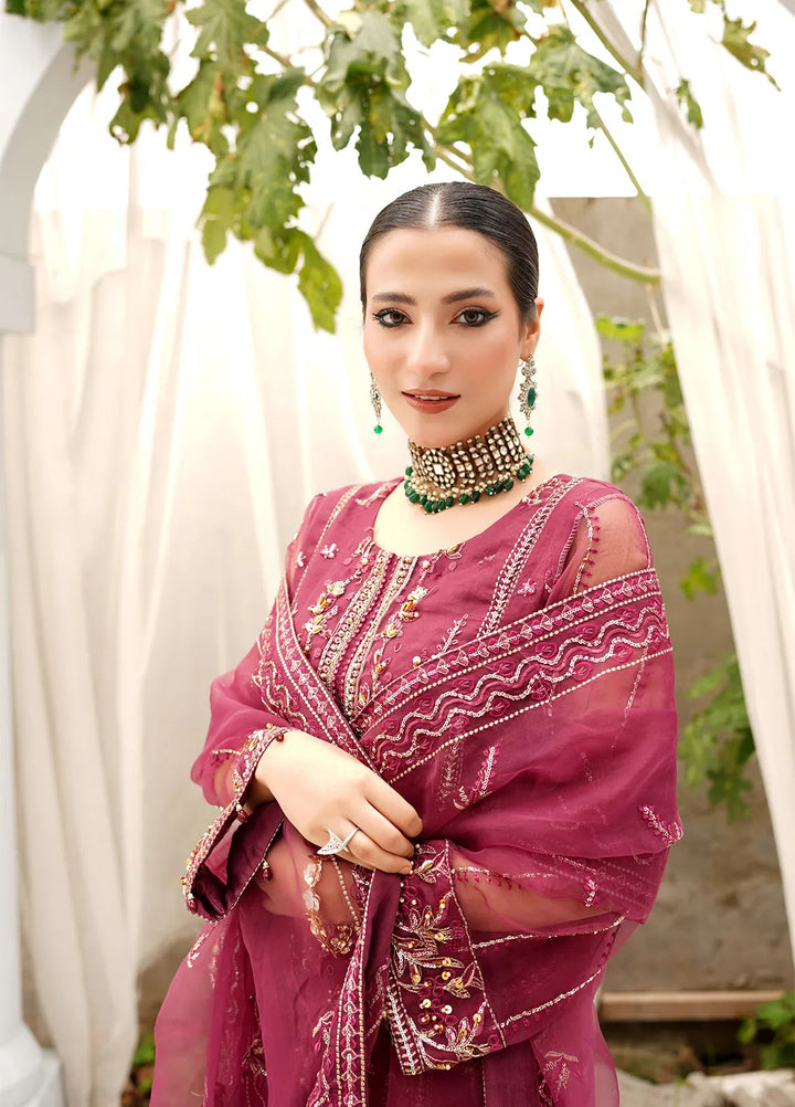 Elegance by Layout Embroidered Organza Suits Unstitched 4 Piece LO24EL Elea - Festive Collection