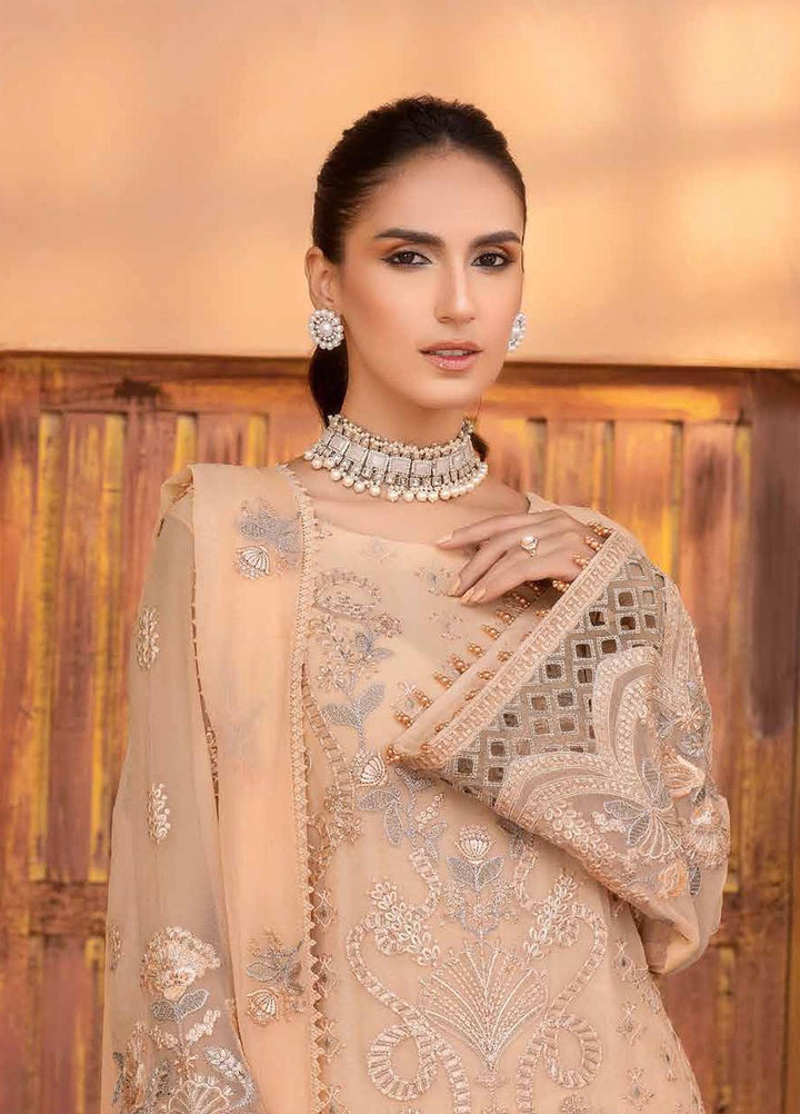 Elnaz By Flossie Embroidered Chiffon Suits Unstitched 3 Piece FS23EZ E-103 Belluni - Festive Collection