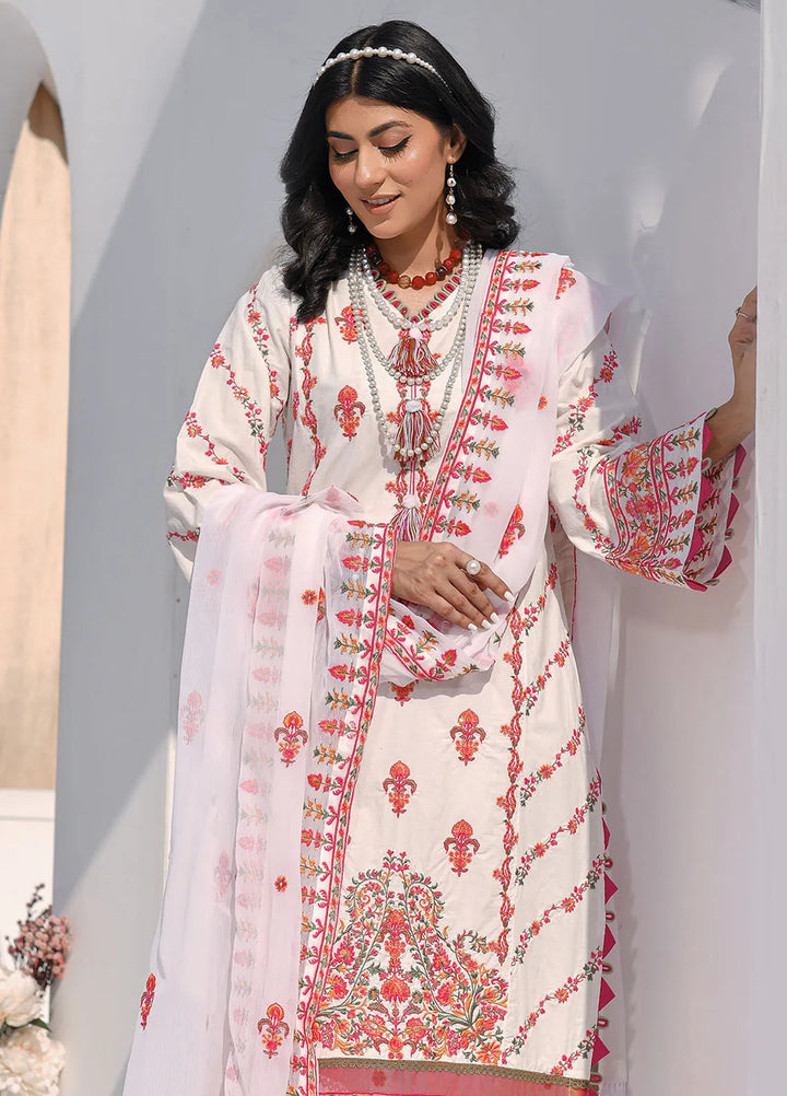 Elsyia By Fiona Embroidered Lawn Suit Unstitched 3 Piece FO24E Marigold - Summer Collection