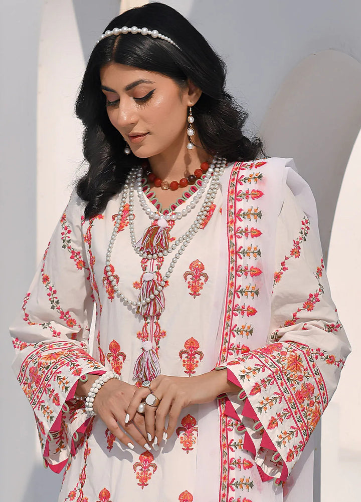 Elsyia By Fiona Embroidered Lawn Suit Unstitched 3 Piece FO24E Marigold - Summer Collection
