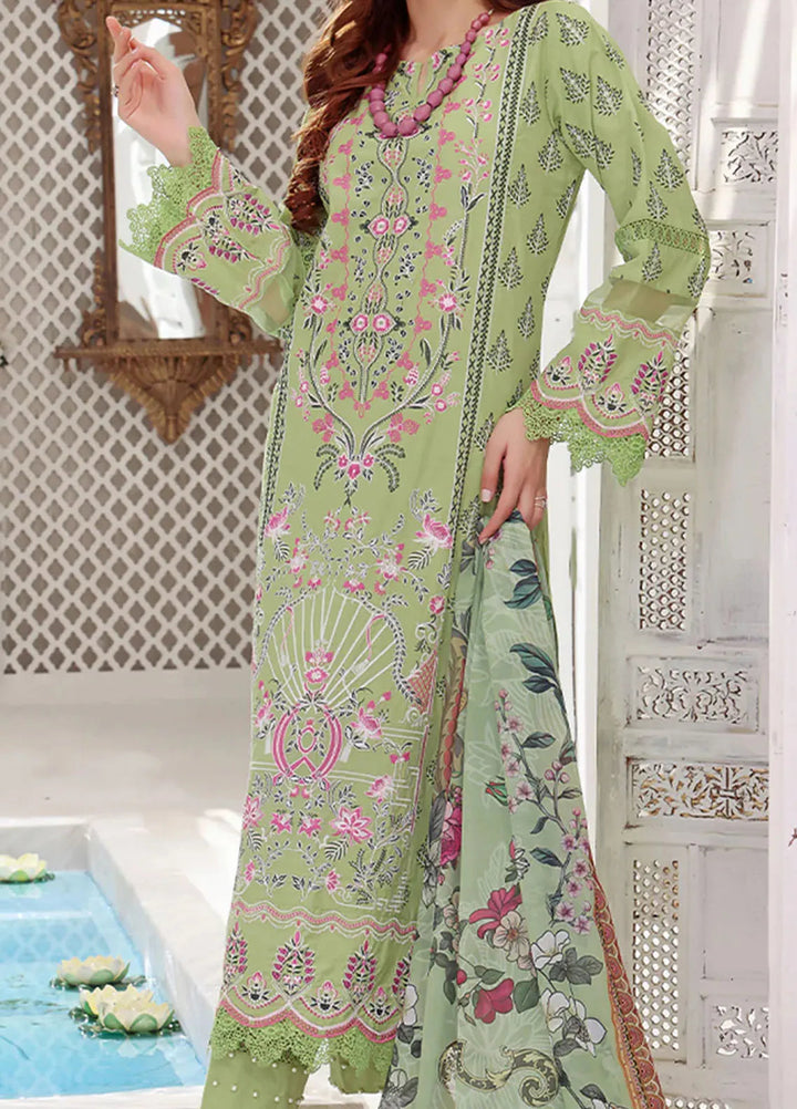 Elsyia By Fiona Embroidered Lawn Suit Unstitched 3 Piece FO24E Ocherous - Summer Collection
