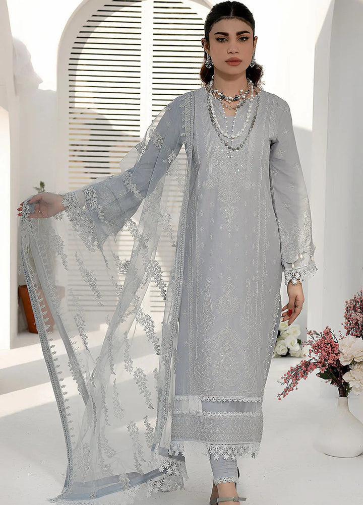 Elsyia By Fiona Embroidered Lawn Suit Unstitched 3 Piece FO24E Reindeer - Summer Collection