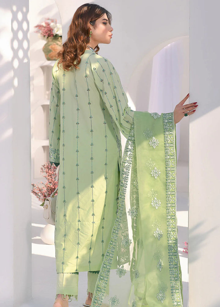 Elsyia By Fiona Embroidered Lawn Suit Unstitched 3 Piece FO24E Zen Garden - Summer Collection