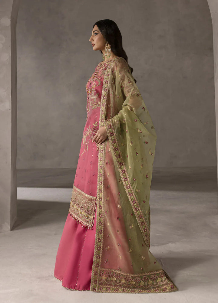 Elysee by Imran Ramzan Embroidered Organza Suits Unstitched 3 Piece IR25EF Orchidee Rose - Formamls Collection