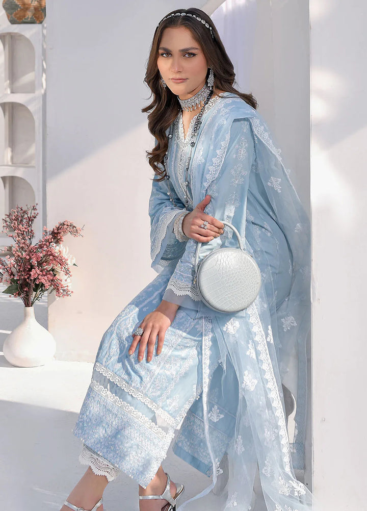 Elysia By Fiona Pret Embroidered Lawn 3 Piece Suit For Girls Moonlit