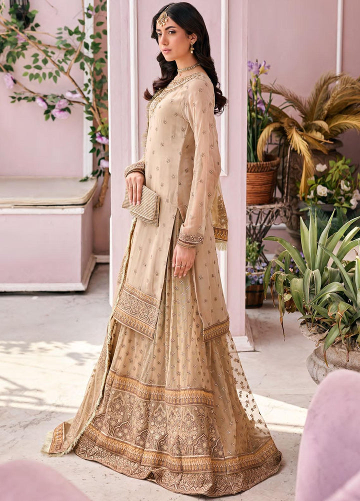 Emaan Adeel Embroidered Chiffon Suits Unstitched 3 Piece EA23FE FT-02 - Luxury Festive Collection