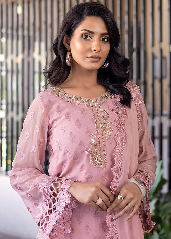 Ensembles By Azure Embroidered Chiffon Suits Unstitched 4 Piece AZU23ES Florid Charm - Festive Collection