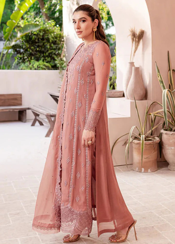 Ensembles By Azure  Embroidered Chiffon Suit Unstitched 4 Piece AZ24EF BBES-064 Berry Blooms - Festive Collection