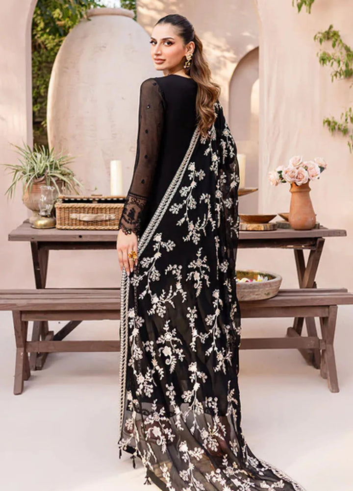 Ensembles By Azure  Embroidered Chiffon Suit Unstitched 4 Piece AZ24EF SBES-070 Starry Bliss - Festive Collection