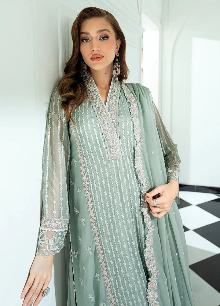 Ensembles by Azure Embroidered Chiffon Suits Unstitched 3 Piece AZU25ED Mossy Charm - Festive Collection