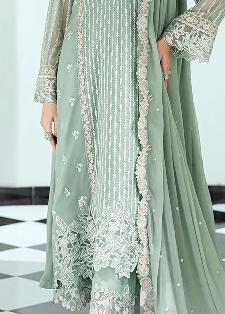 Ensembles by Azure Embroidered Chiffon Suits Unstitched 3 Piece AZU25ED Mossy Charm - Festive Collection