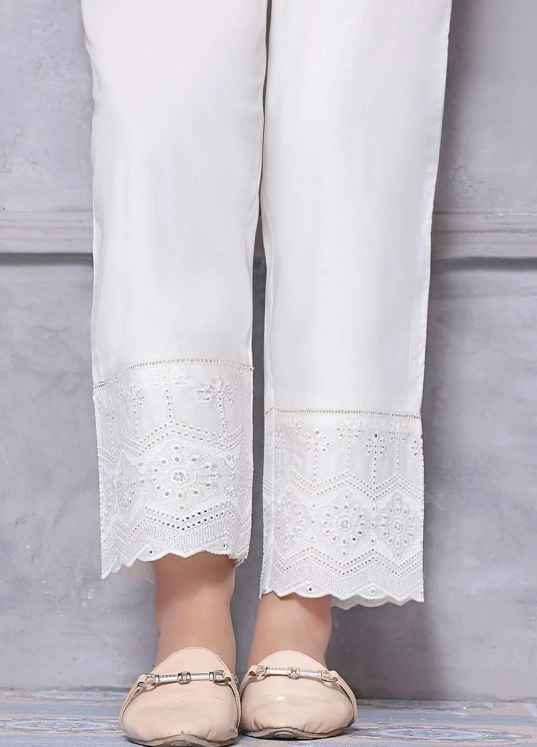 AY Textile Pret Cambric Trouser D-02 OFF WHITE