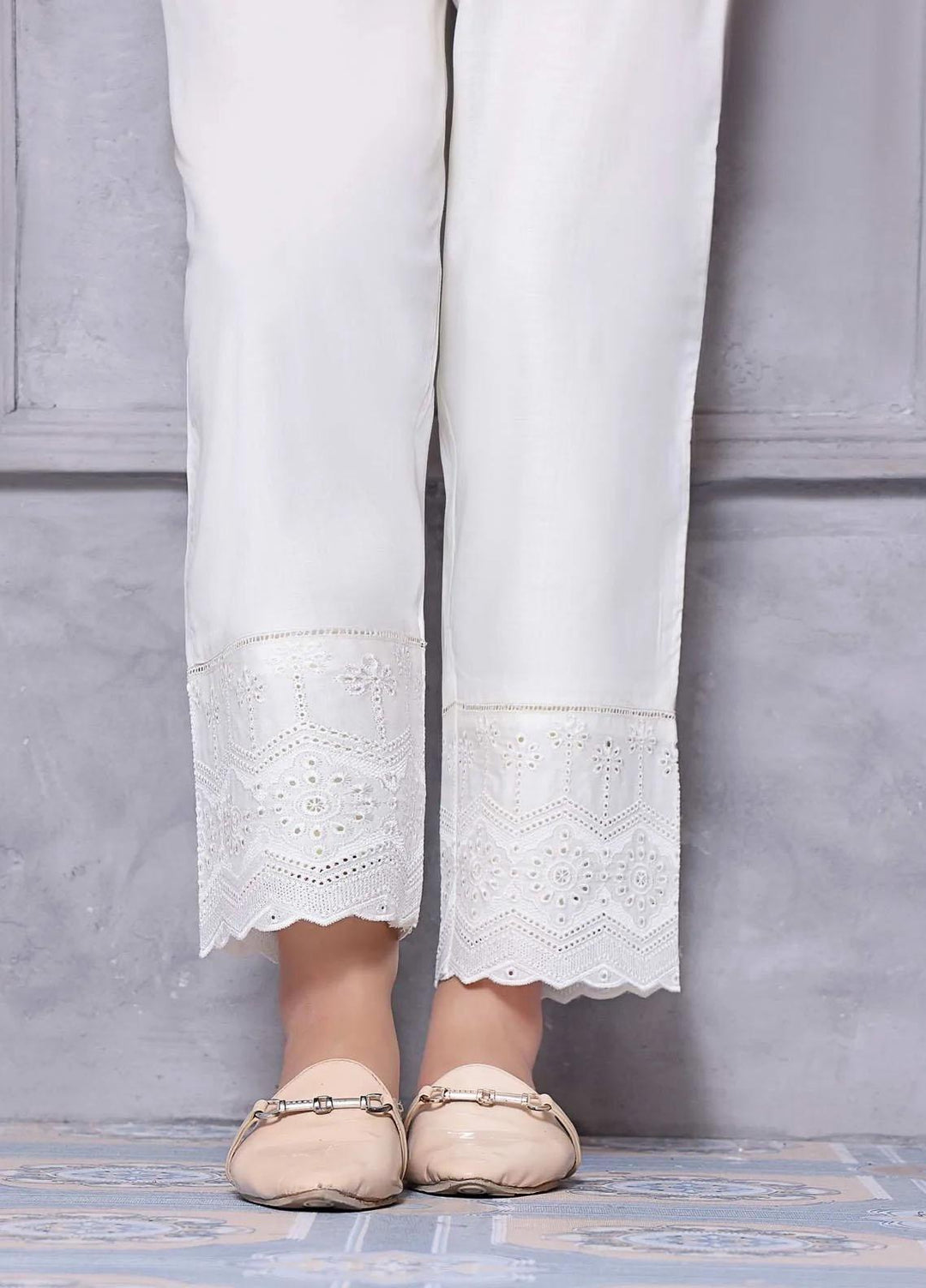AY Textile Pret Cambric Trouser D-02 WHITE