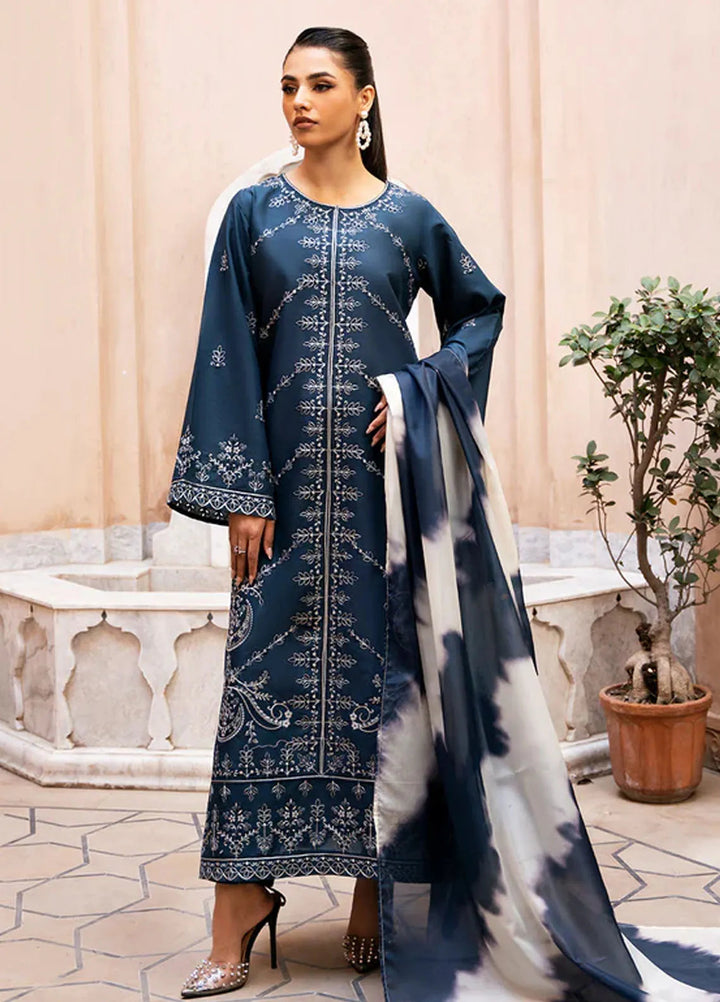 Esra Fashion Pret Embroidered Lawn 3 Piece Suit LX-24-12