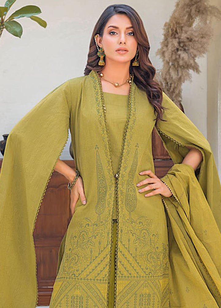 Essential By Gul Ahmed Chambrey Jacquard Suits Unstitched 3 Piece GA24E MJ-42009 - Summer Collection