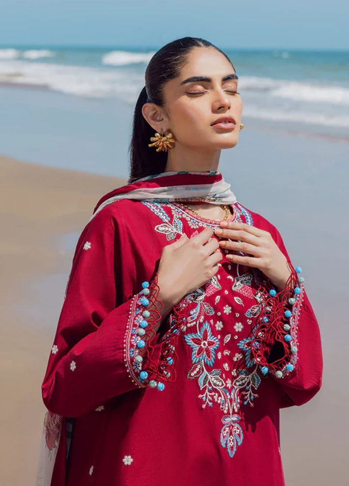 Everyday by Sadaf Fawad Khan Embroidered Lawn Suits Unstitched 3 Piece SDF25EV Floral Paisely - Summer Collection