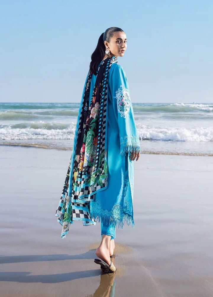 Everyday by Sadaf Fawad Khan Embroidered Lawn Suits Unstitched 3 Piece SDF25EV Mystic sea - Summer Collection
