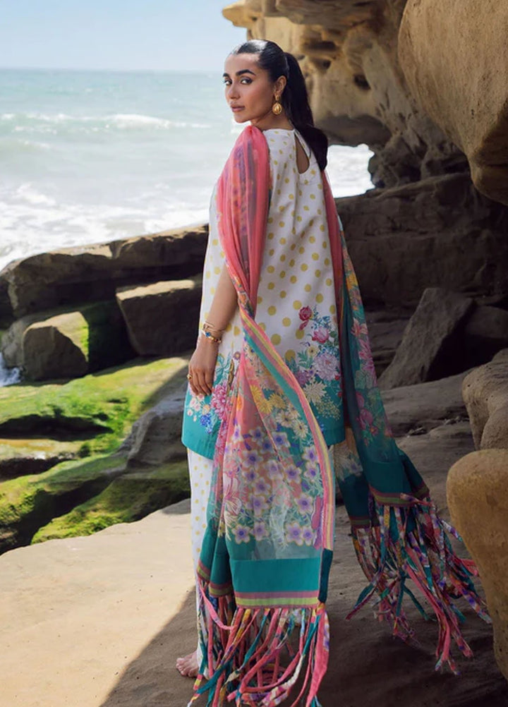 Everyday by Sadaf Fawad Khan Embroidered Lawn Suits Unstitched 3 Piece SDF25EV Retro Polka - Summer Collection